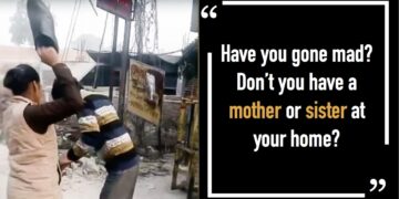 Police-woman-UP-Cop-thrashes-man-eve-teasing