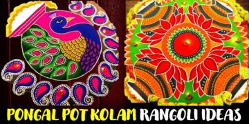 Pongal Pot Paanai Rangoli Ideas
