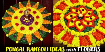 Pongal Flower Rangoli Ideas
