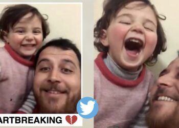 Syrian-father-daughter-laughing-games-bomb