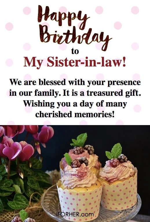 Happy Birthday Sister In Law Short Quotes