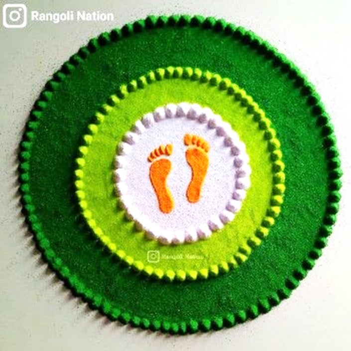 Easy Laxmi Rangoli Laxmi Pada Kolam 15