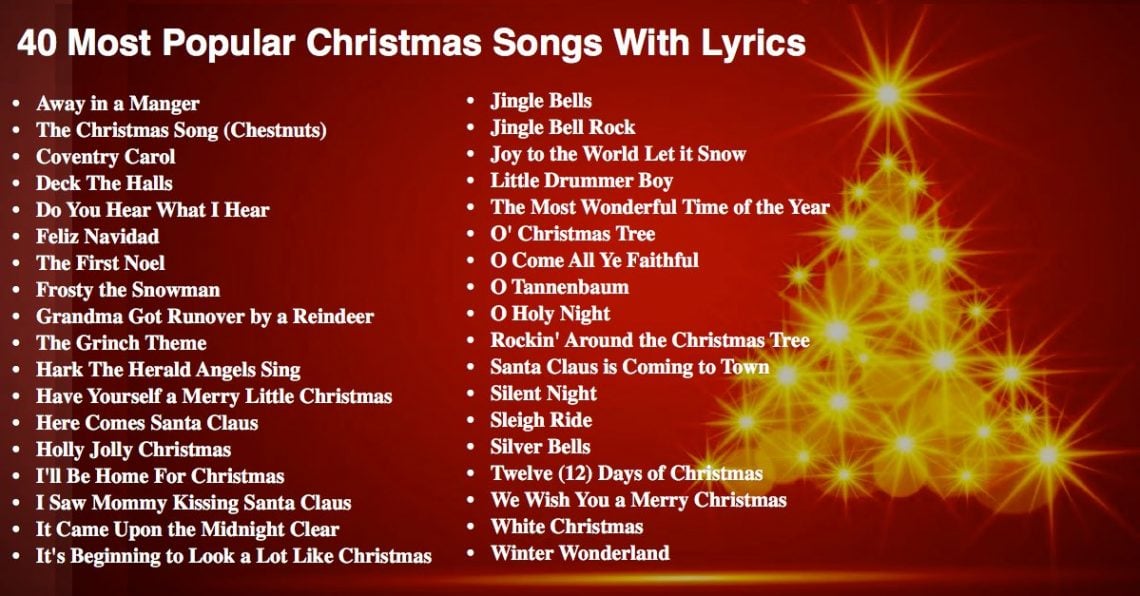 40 Best Christmas Songs (With Lyrics) Of All Time To Make XMas Special