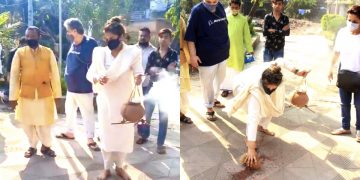Raveena-Tandon-performing-last-rites