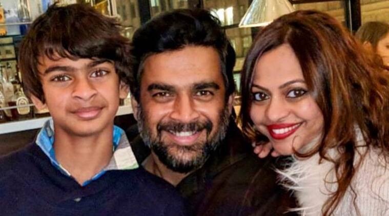 R Madhavan with son and wife