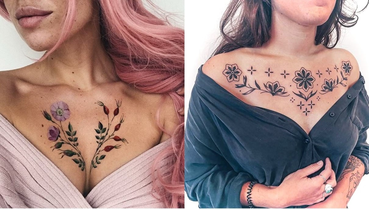 Chest Tattoos For Women  YouTube