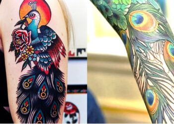 Peacock feather tattoo designs