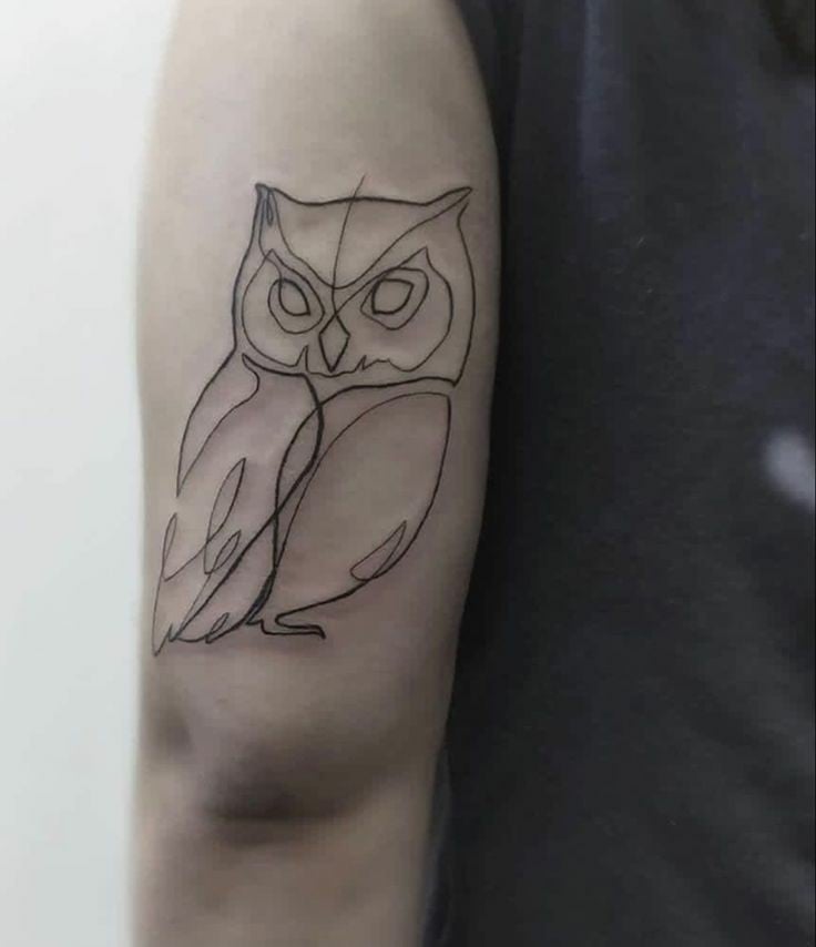 Stencil owl Tattoo-04