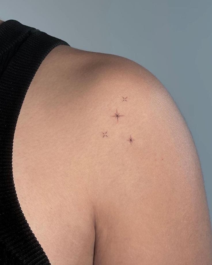 Minimalist Single Star Tattoo- 01
