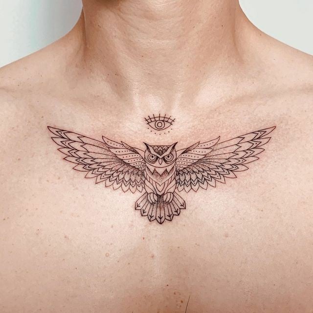 Owl with an eye tattoo-03