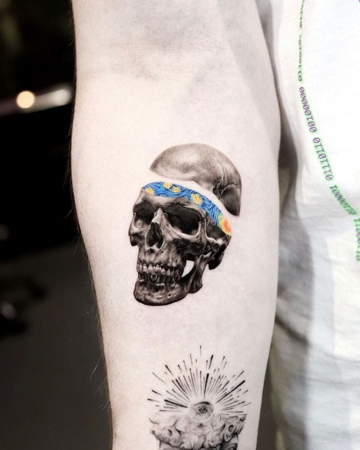 starry skull tattoo-21