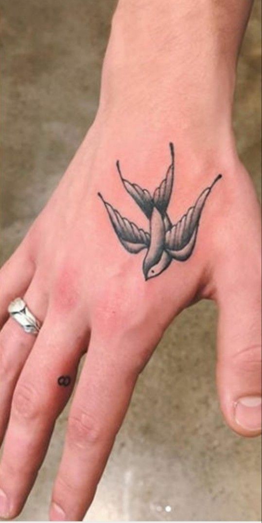 Hand bird tattoo-28