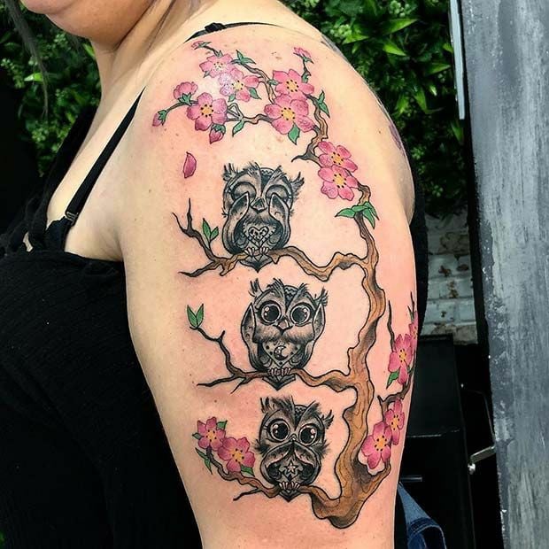 Symbolic owl tattoo-33