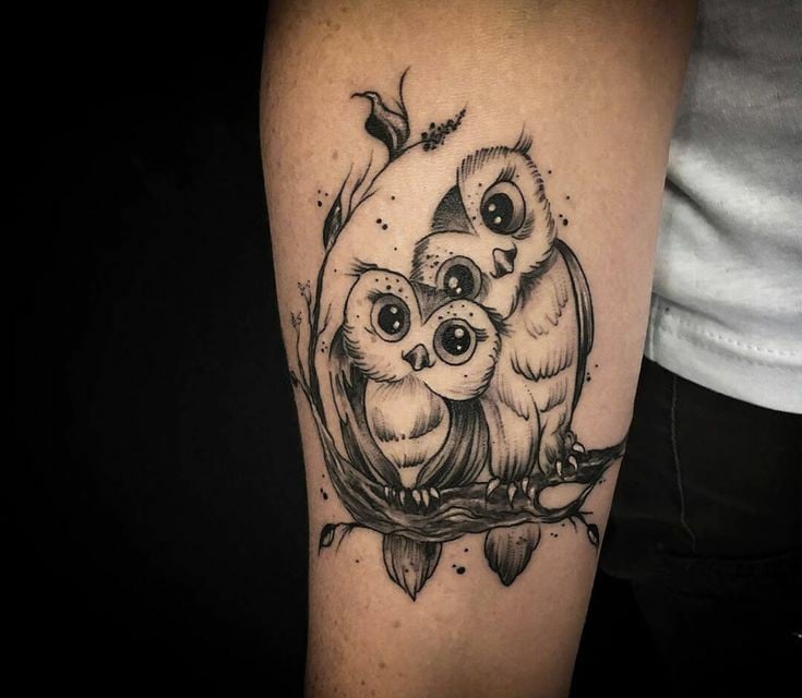Couple Owl tattoo-31