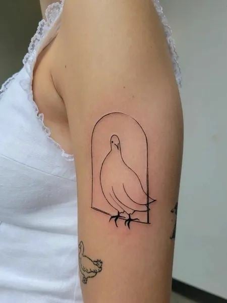 Simple Dove Tattoo-17