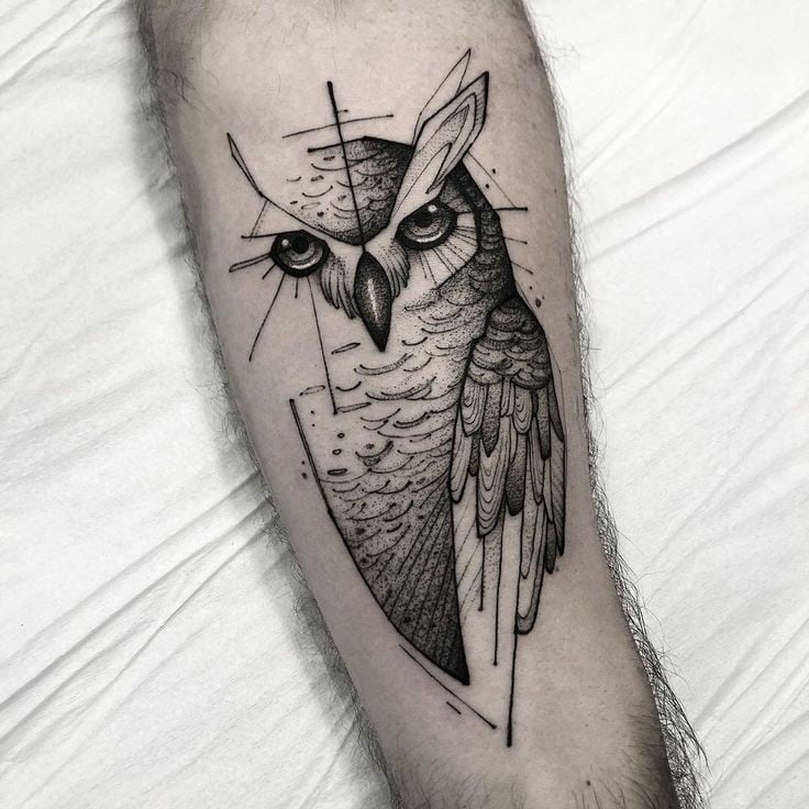 Artistic owl tattoo-09