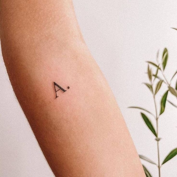 Alphabet A letter tattoos