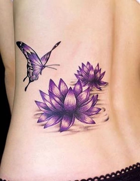 Lotus Butterfly Tattoo