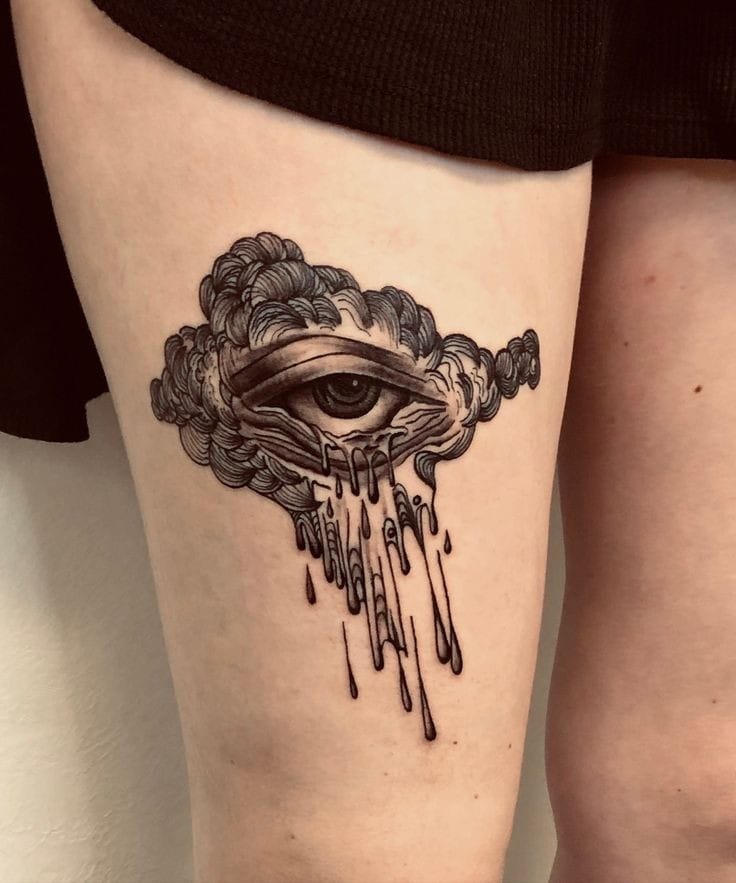 Cloud eye tattoo
