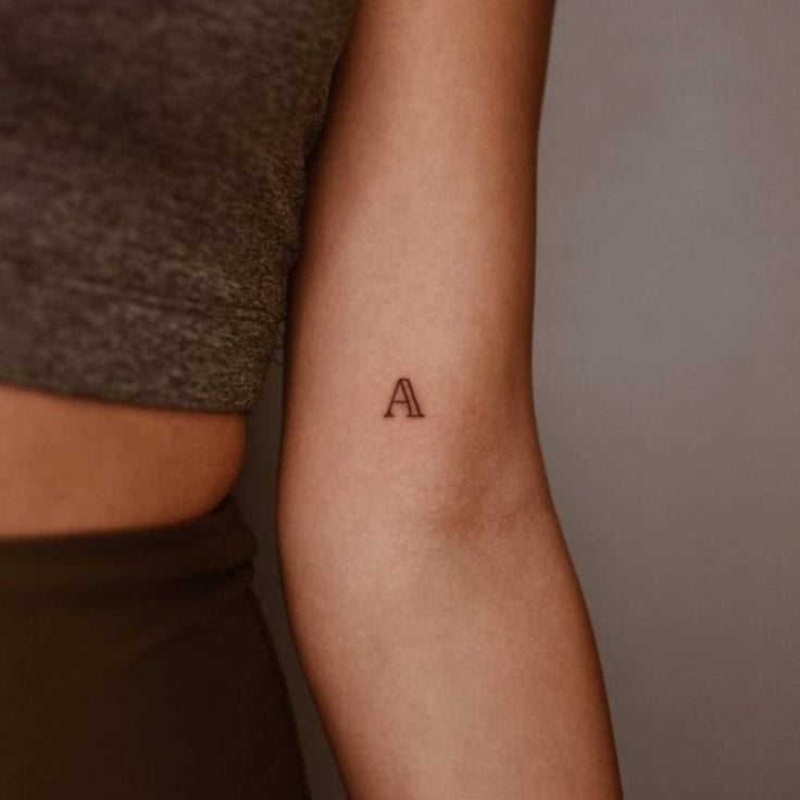 Cute A letter tattoo
