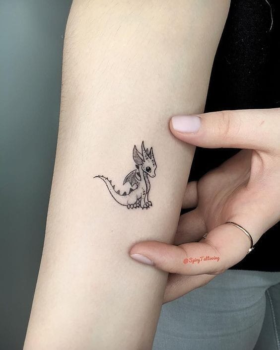 Cute dragon tattoo