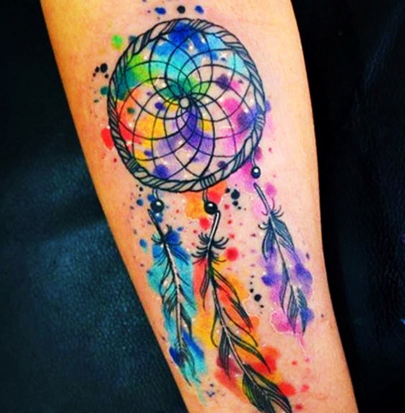 Dream Catcher With Stars Tattoo