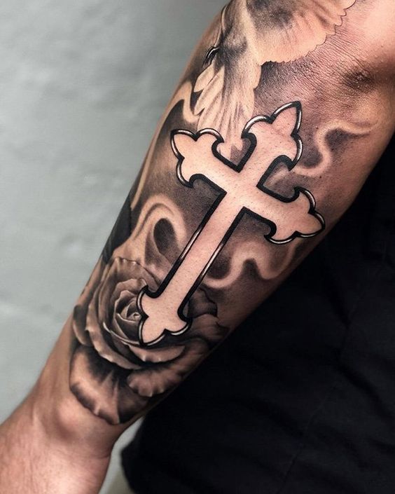Forearm Cross Tattoo