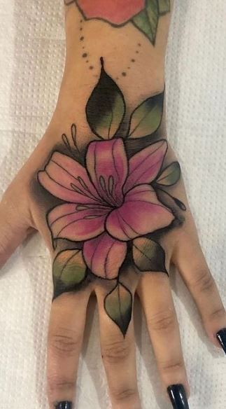 Hand Lily Tattoo