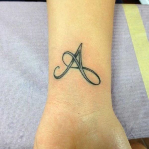 Infinity A letter tattoo