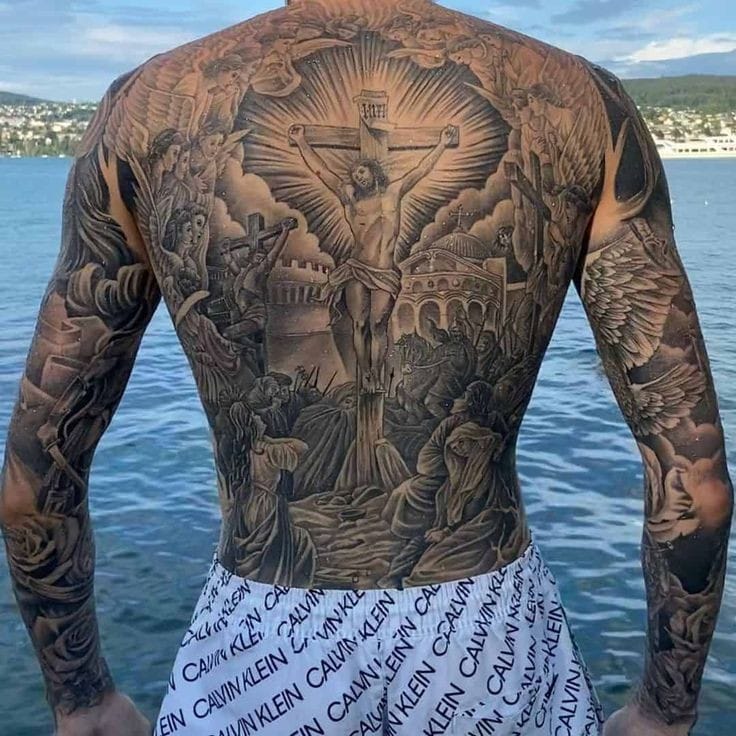 Jesus on the cross tattoo