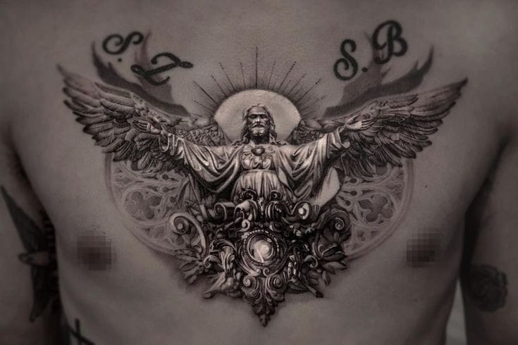 Jesus with wings