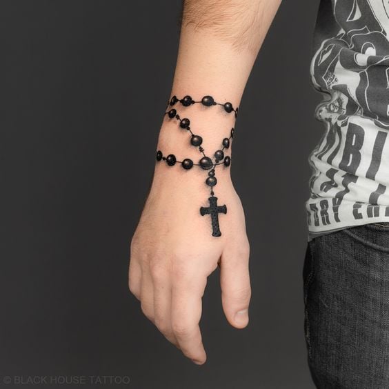 Linked Cross Tattoo