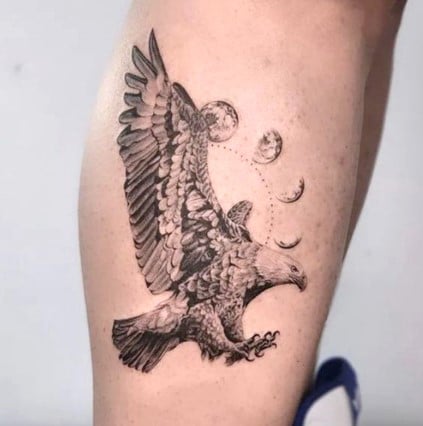 Lunar Eagle Tattoo