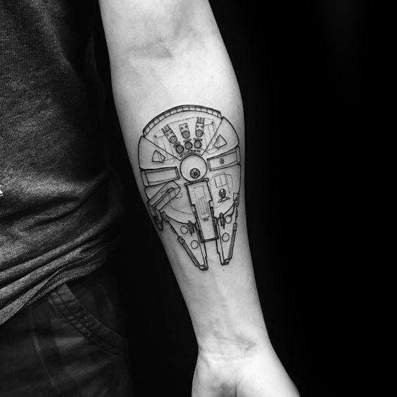 Millennium Falcon Star Wars Tattoo
