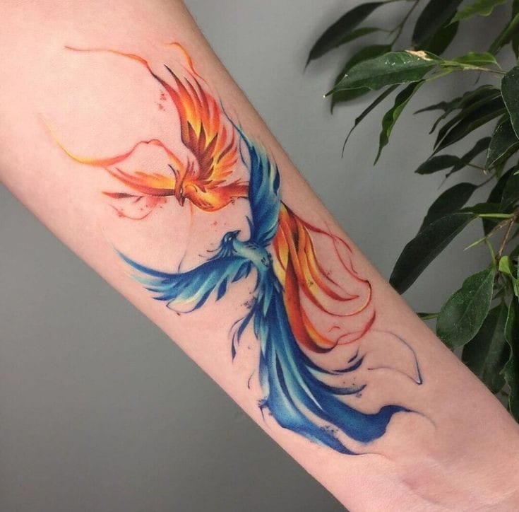 Phoenix and phoenix tattoo