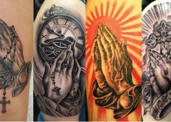 Praying hands tattoo