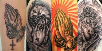 Praying hands tattoo
