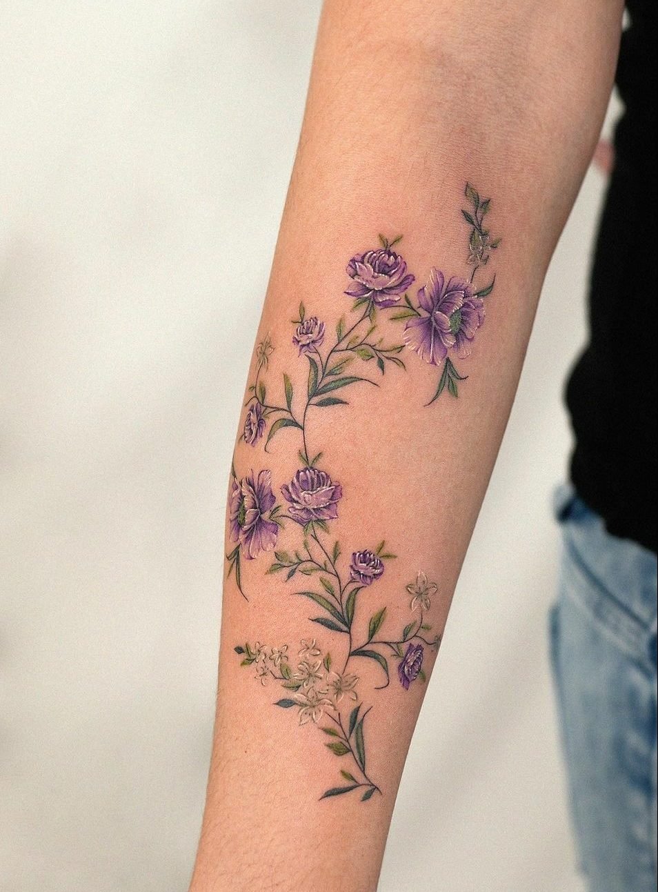 Purple rose tattoo-10