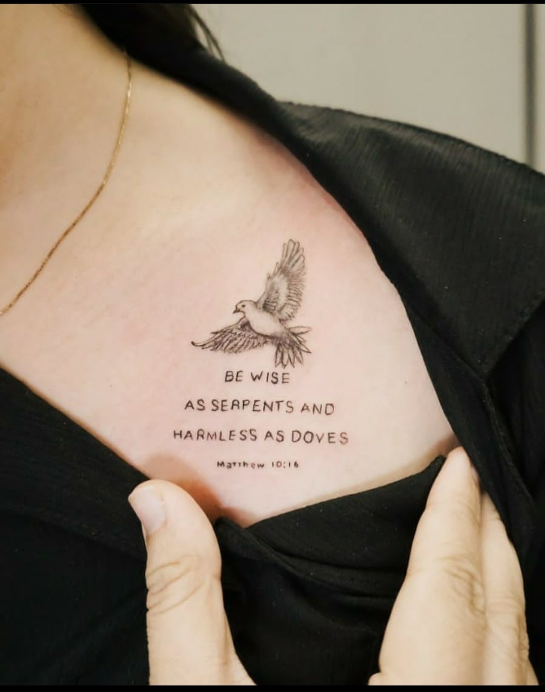 Dove with a note tattoo-13