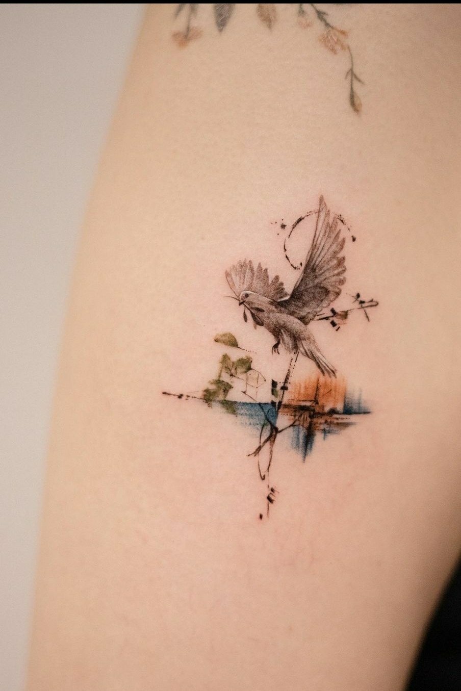 Trendy Dove tattoo-24