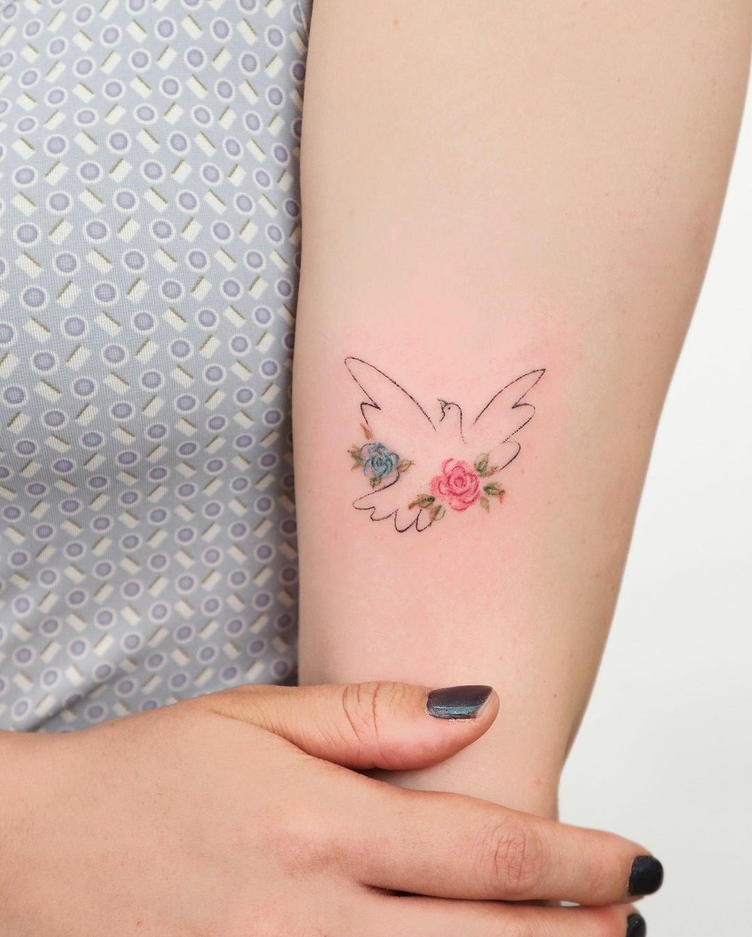 Minimalistic dove tattoo-31