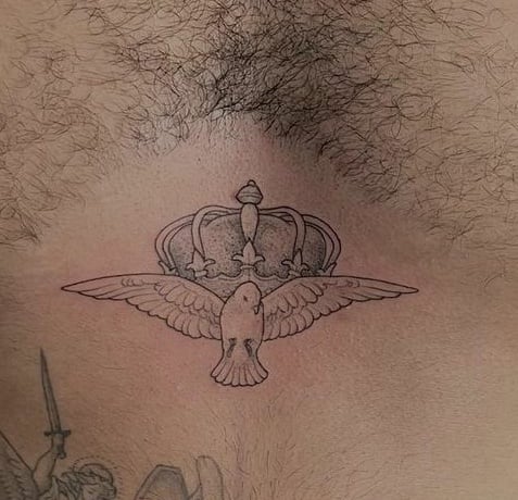 Dove and crown tattoo-50