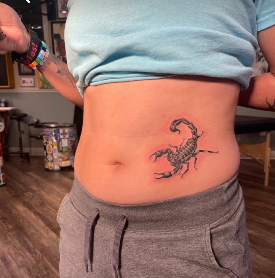 Scorpion stomach Tattoo-39