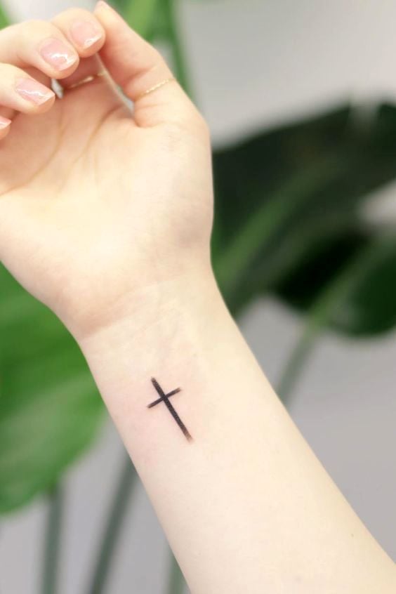 Cross Heart Tattoo