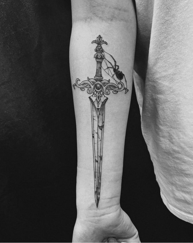 Spider Sword tattoo