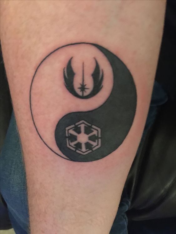 Star Wars yin yang tattoo
