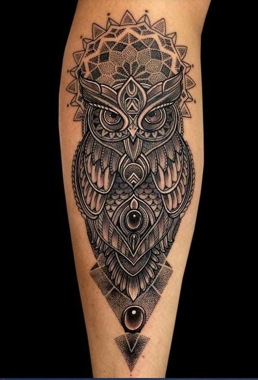 Mandala owl tattoo-20