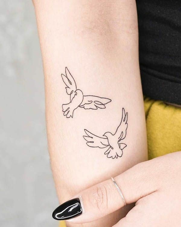 Abstract Dove tattoo-22