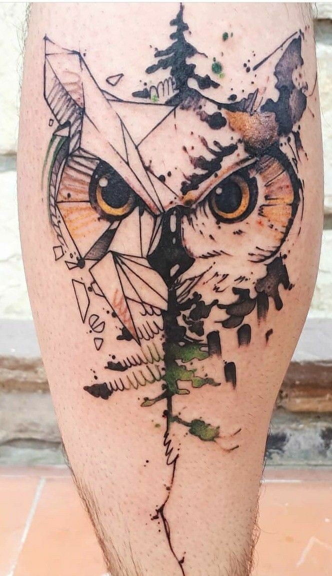 Unique owl tattoo-18
