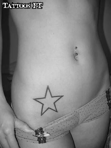 Star Stomach Tattoo-37